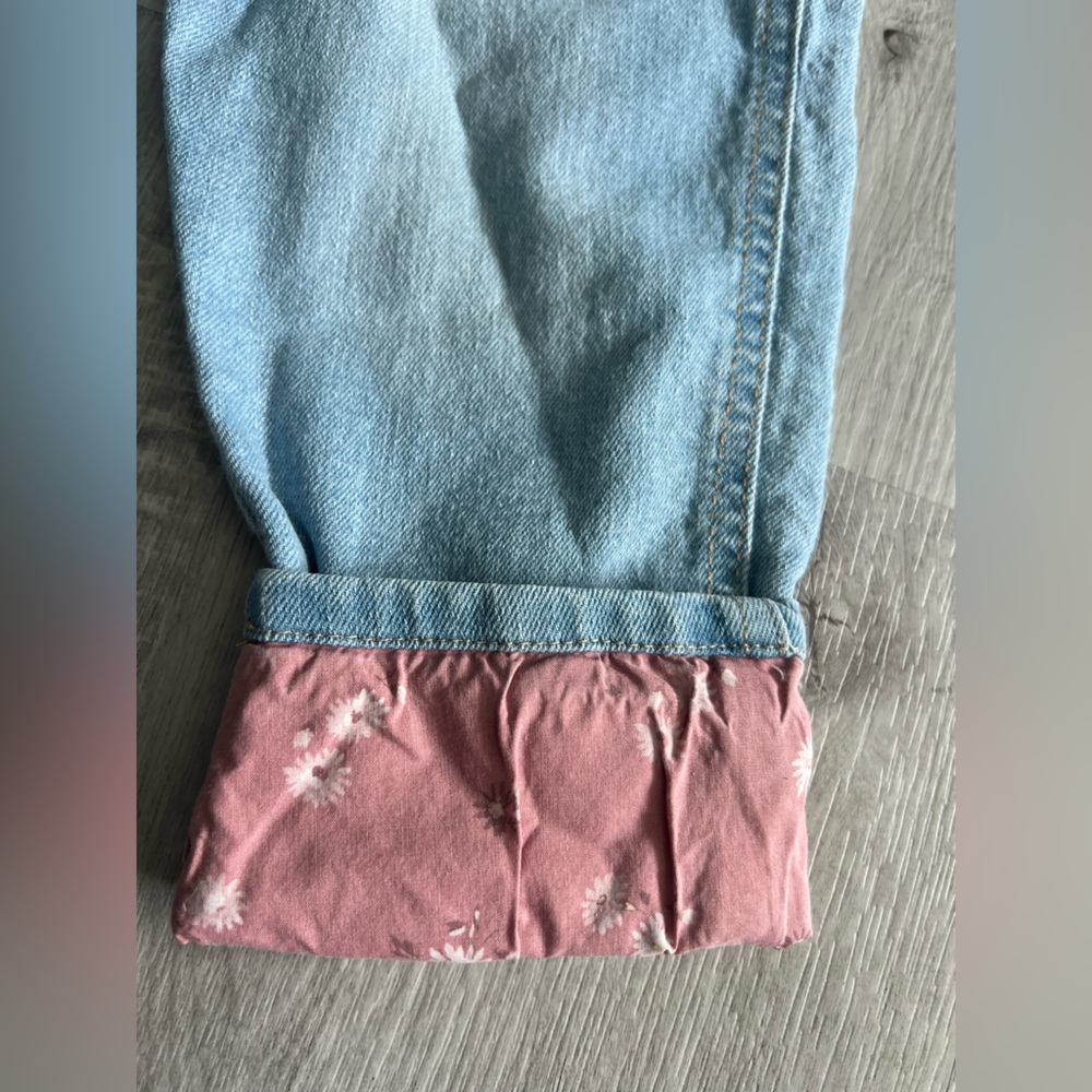 Vintage OshKosh B'gosh Denim Overalls with Pink Cuffs - Picture 5 of 5
